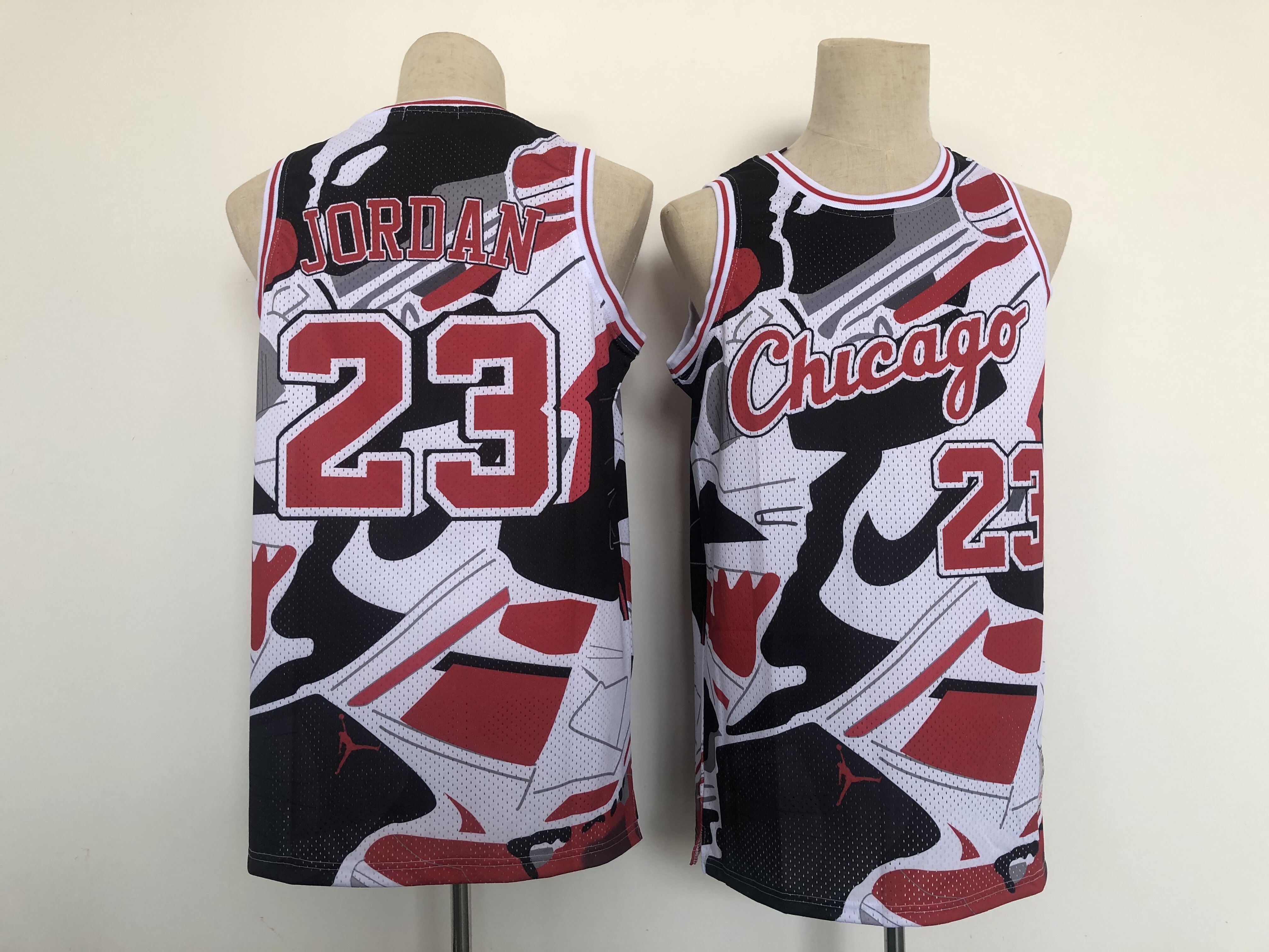Men Chicago Bulls #23 Jordan Black Shoe collection 2021 NBA Jersey